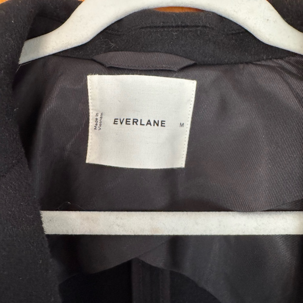 Everlane The Topcoat in Wool, Black M NWOT - Picture 7 of 8